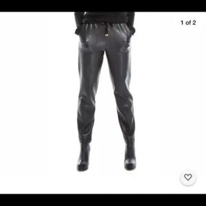 - Max studio Women’s Faux leather Drawstri…